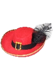 CAPPELLO MOSCHETTIERE ROSSO